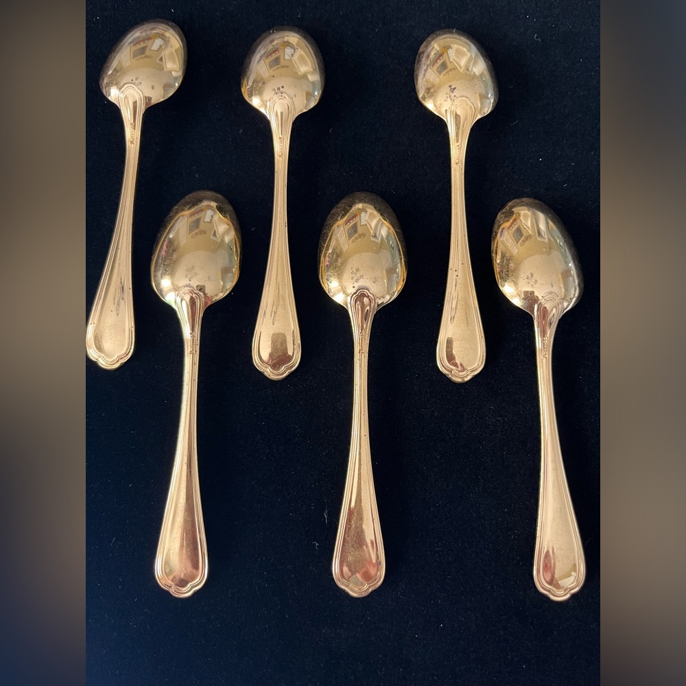 Christofle 🇫🇷☕️ Espresso Antique 🥄 Spoon Set - Picture 3 of 15